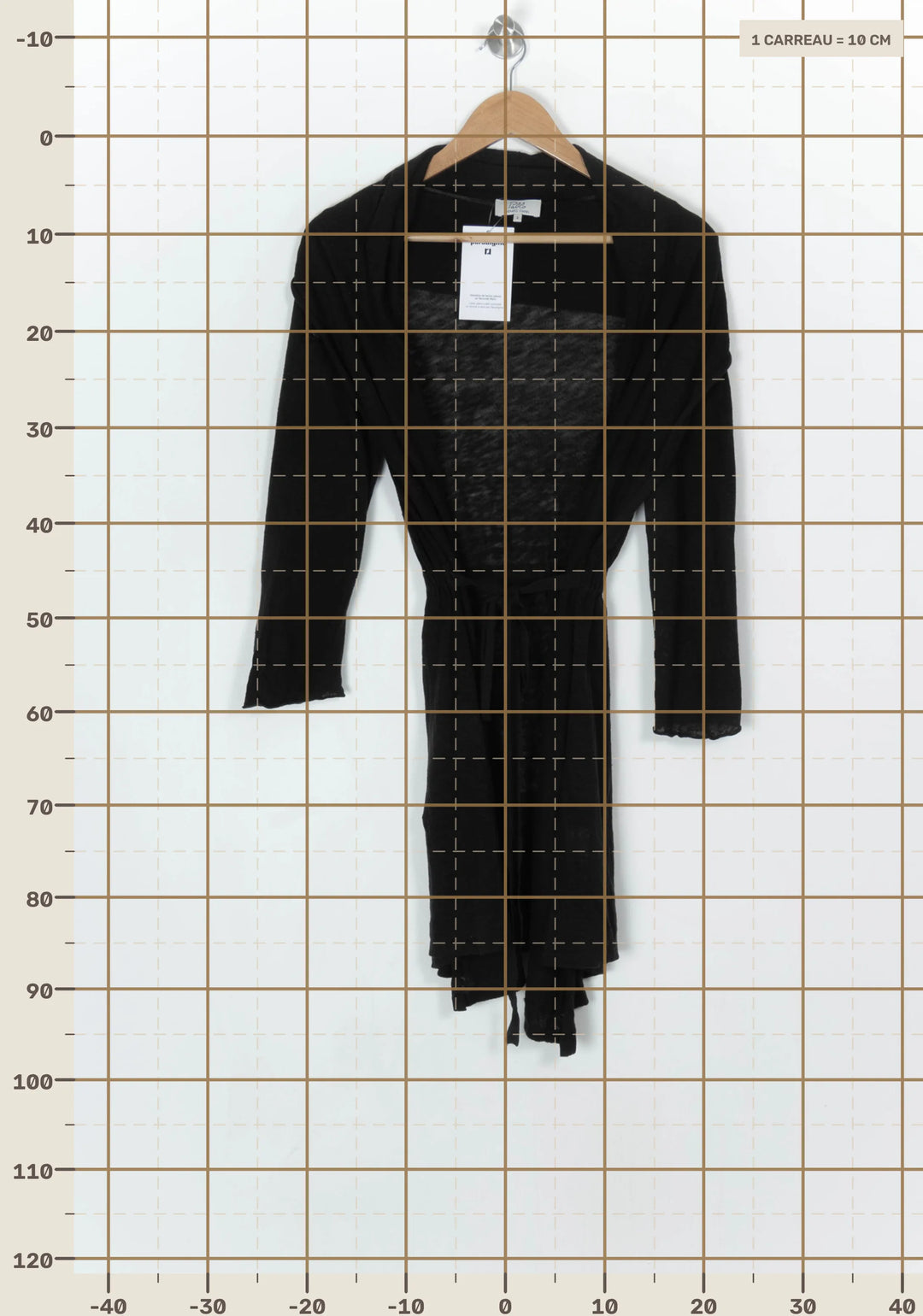Cardigan Long Noir - Taille L/40 de la marque Pablo | PARAD124251 - Vendu par Paradigme - Image 4