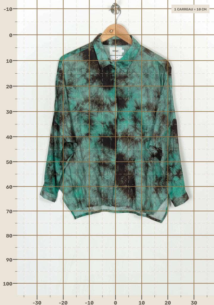 Blouse Turquoise et Noire - Taille S/36 de la marque Notshy Cashmere | PARAD124254 - Vendu par Paradigme - Image 4