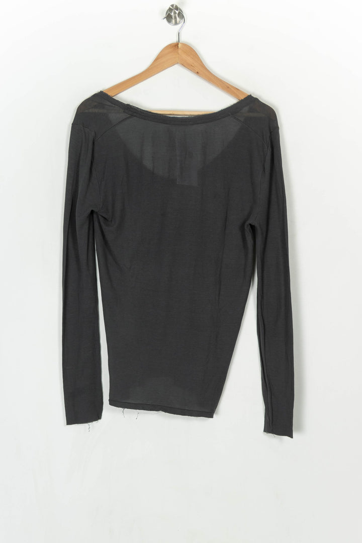 Pull à Col V Gris - Taille L/40 de la marque American Vintage | PARAD124255 - Vendu par Paradigme - Image 5