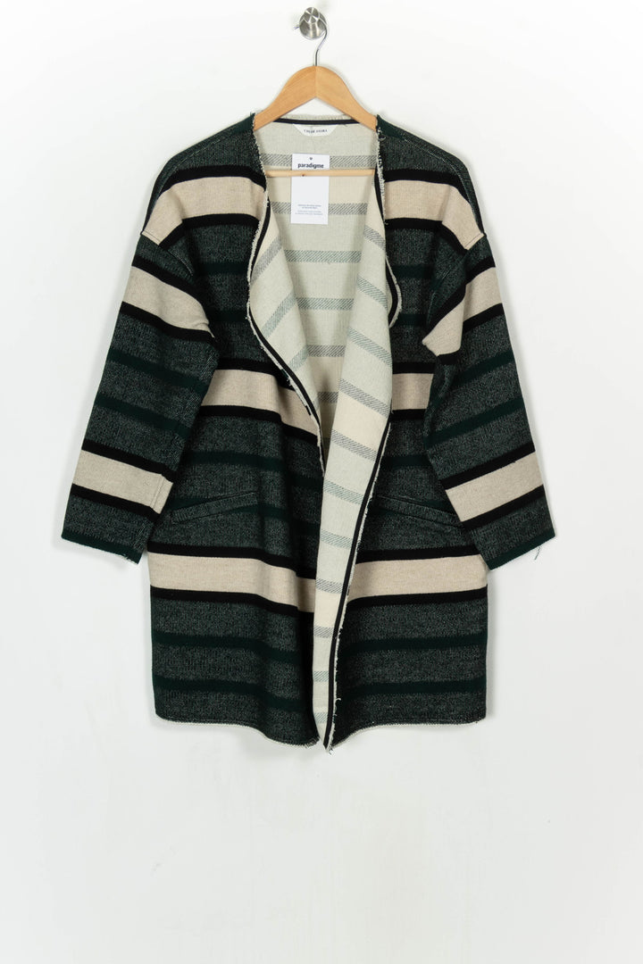 Veste Longue Verte et Beige - Taille S/36 de la marque Chloé Stora | PARAD124257 - Vendu par Paradigme - Image 2