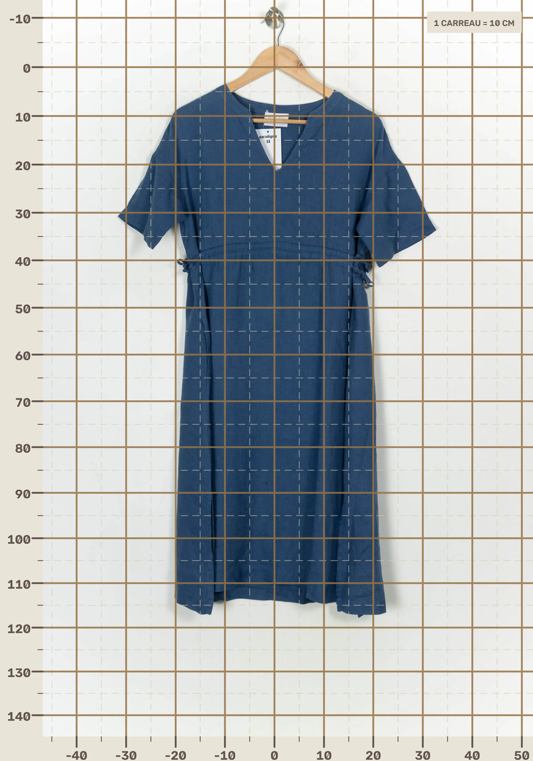 Robe Longue Bleue - Taille L/40 de la marque Maison Montagut | PARAD124259 - Vendu par Paradigme - Image 4