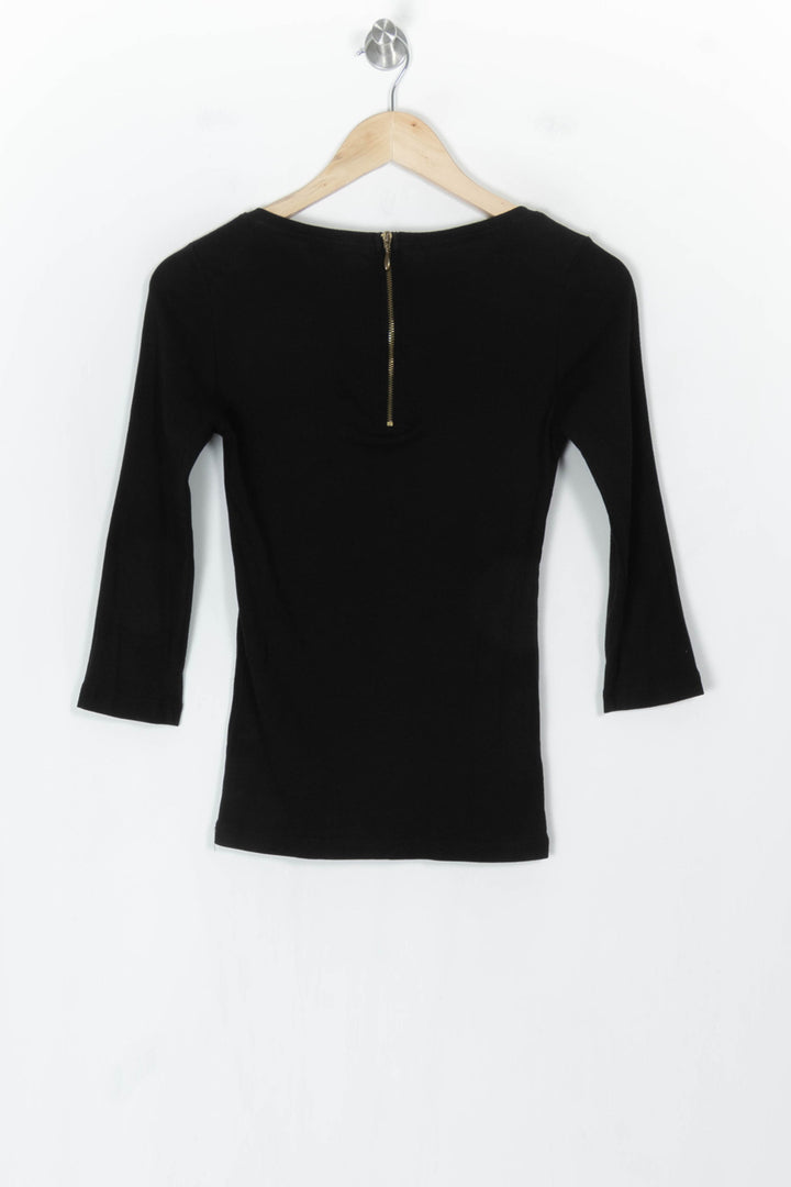T-shirt manches longues noir - Taille S/36 de la marque Caroll | PARAD124265 - Vendu par Paradigme - Image 5