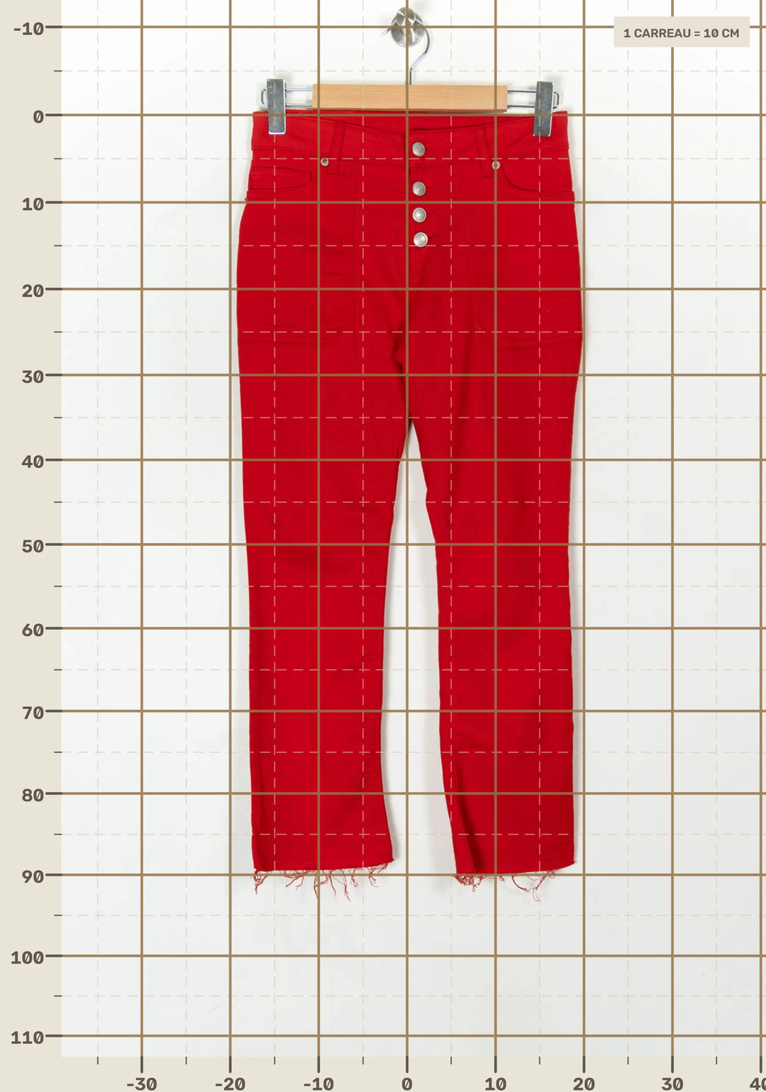 Jean Rouge - Taille S/36 de la marque Zadig&amp;Voltaire | PARAD124271 - Vendu par Paradigme - Image 4