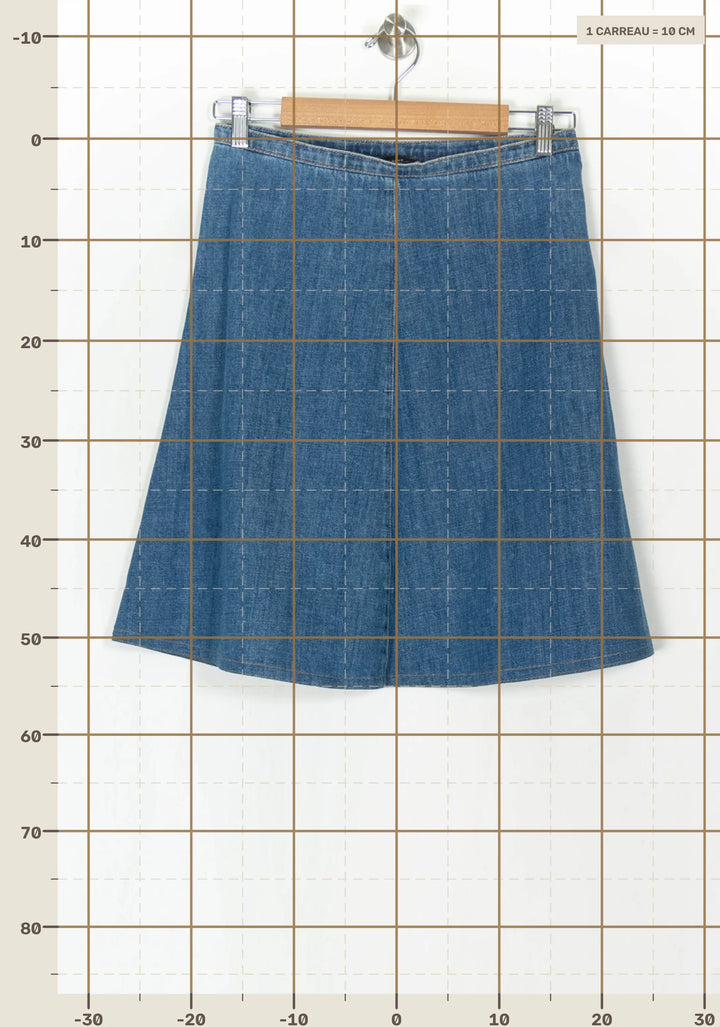 Jupe midi en jean bleue - Taille S/36 de la marque Weekend Max Mara | PARAD124273 - Vendu par Paradigme - Image 4