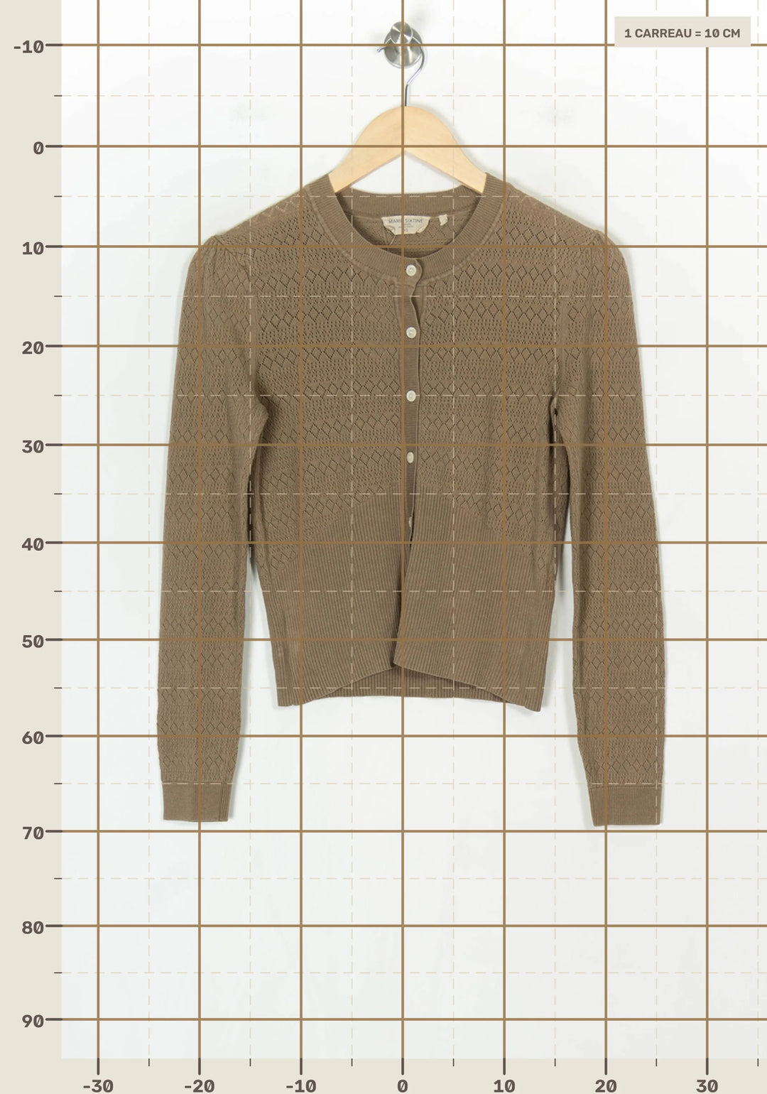 Cardigan Beige - Taille XS/34 de la marque Marie Sixtine | PARAD124274 - Vendu par Paradigme - Image 4