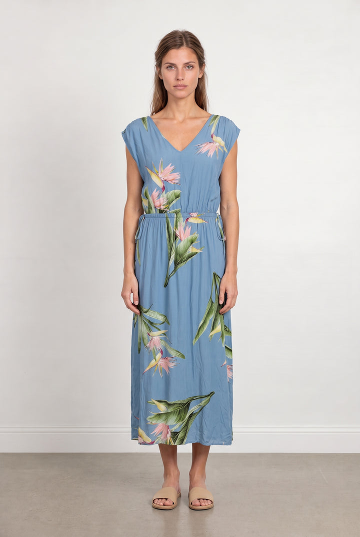 Robe Longue Bleue - Taille S/36 de la marque La Fée Maraboutée | PARAD124275 - Vendu par Paradigme - Image 1
