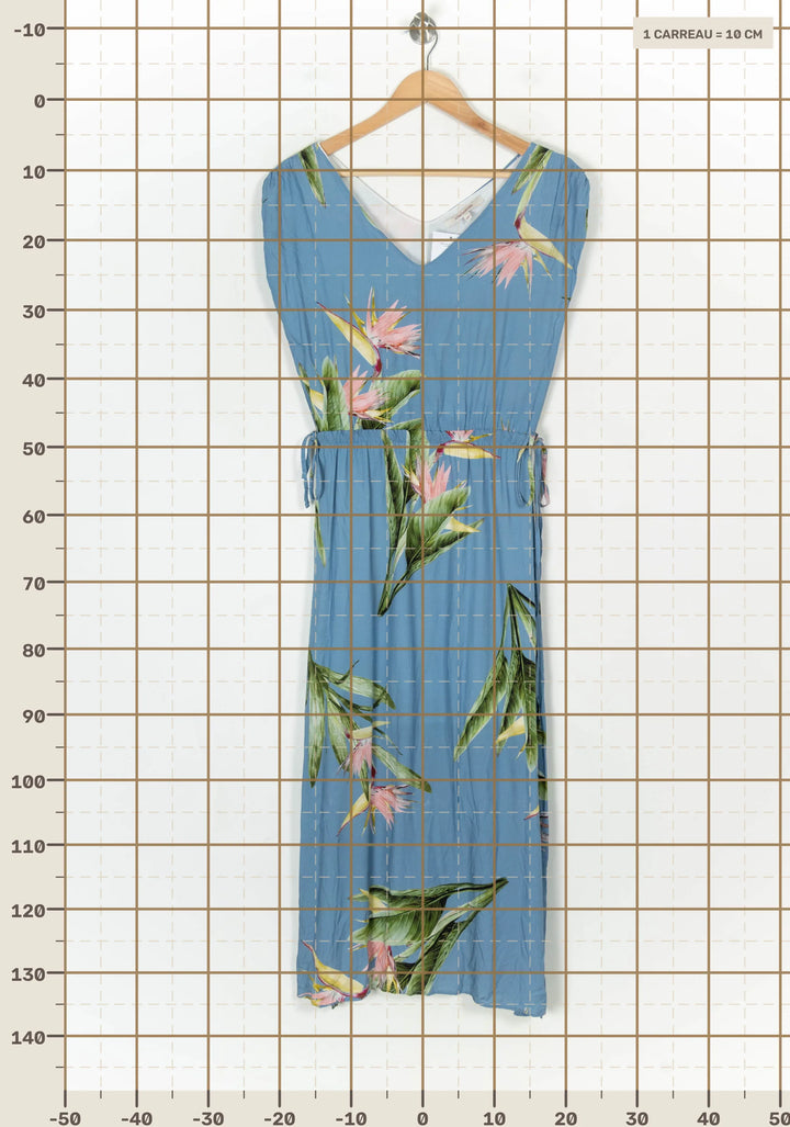 Robe Longue Bleue - Taille S/36 de la marque La Fée Maraboutée | PARAD124275 - Vendu par Paradigme - Image 4