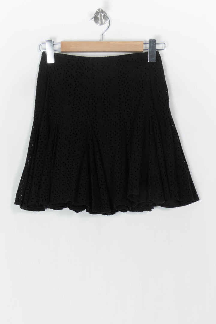 Jupe Courte Évasée Noire - Taille S/36 de la marque Paule Ka | PARAD124282 - Vendu par Paradigme - Image 5