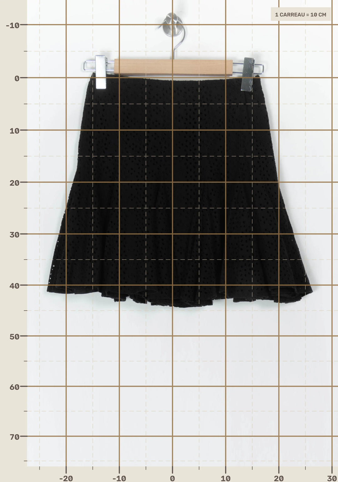 Jupe Courte Évasée Noire - Taille S/36 de la marque Paule Ka | PARAD124282 - Vendu par Paradigme - Image 4