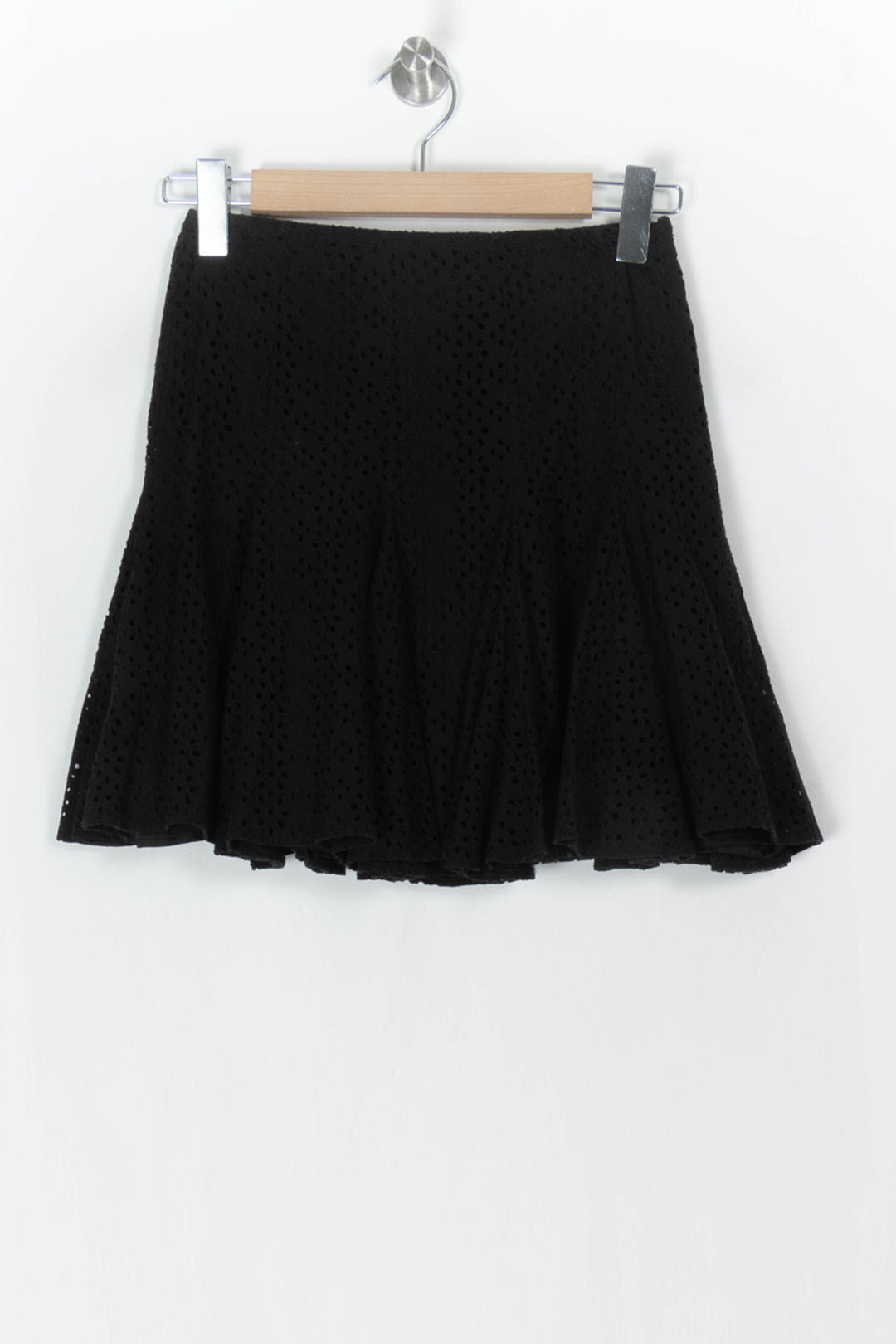 Jupe Courte Évasée Noire - Taille S/36 de la marque Paule Ka | PARAD124282 - Vendu par Paradigme - Image 2