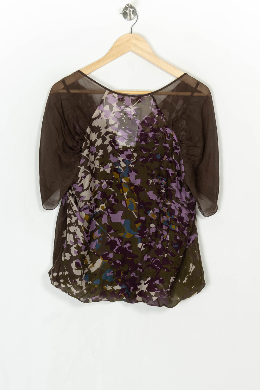 Blouse Violette et Marron - Taille L/40 de la marque Max Mara | PARAD124285 - Vendu par Paradigme - Image 5