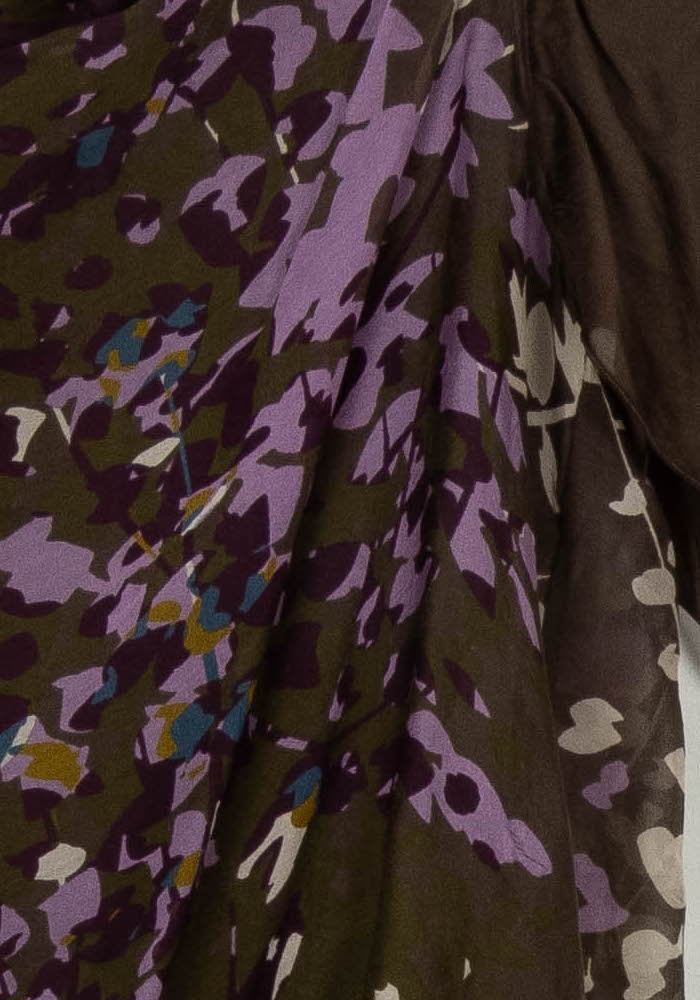 Blouse Violette et Marron - Taille L/40 de la marque Max Mara | PARAD124285 - Vendu par Paradigme - Image 3