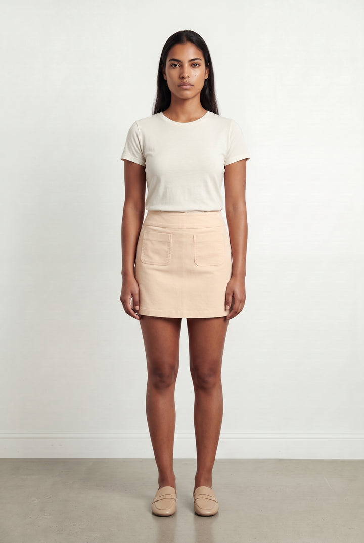 Jupe Courte Rose Pâle - Taille L/40 de la marque Tara Jarmon | PARAD124290 - Vendu par Paradigme - Image 1