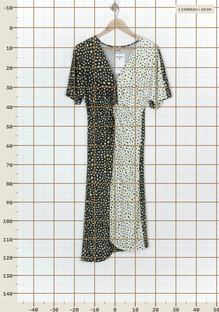 Robe Midi Noire et Blanche - Taille XS/34 de la marque Bimba y Lola | PARAD124298 - Vendu par Paradigme - Image 4