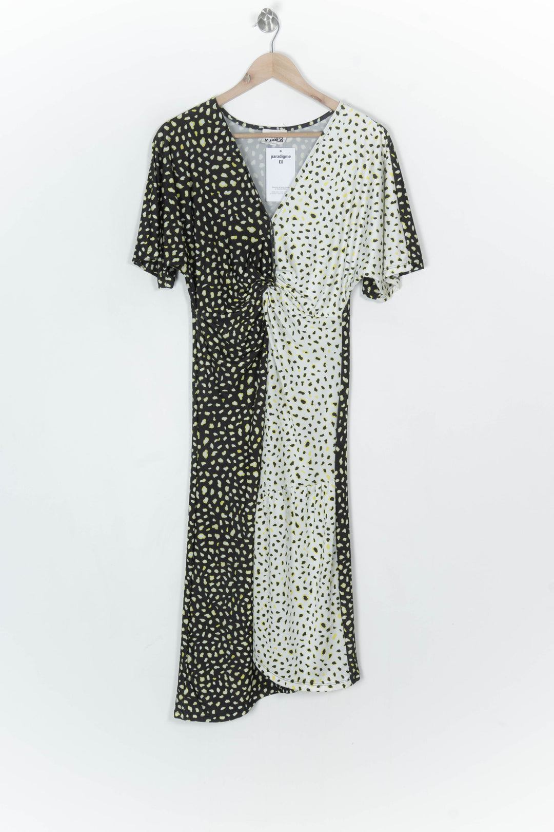 Robe Midi Noire et Blanche - Taille XS/34 de la marque Bimba y Lola | PARAD124298 - Vendu par Paradigme - Image 2
