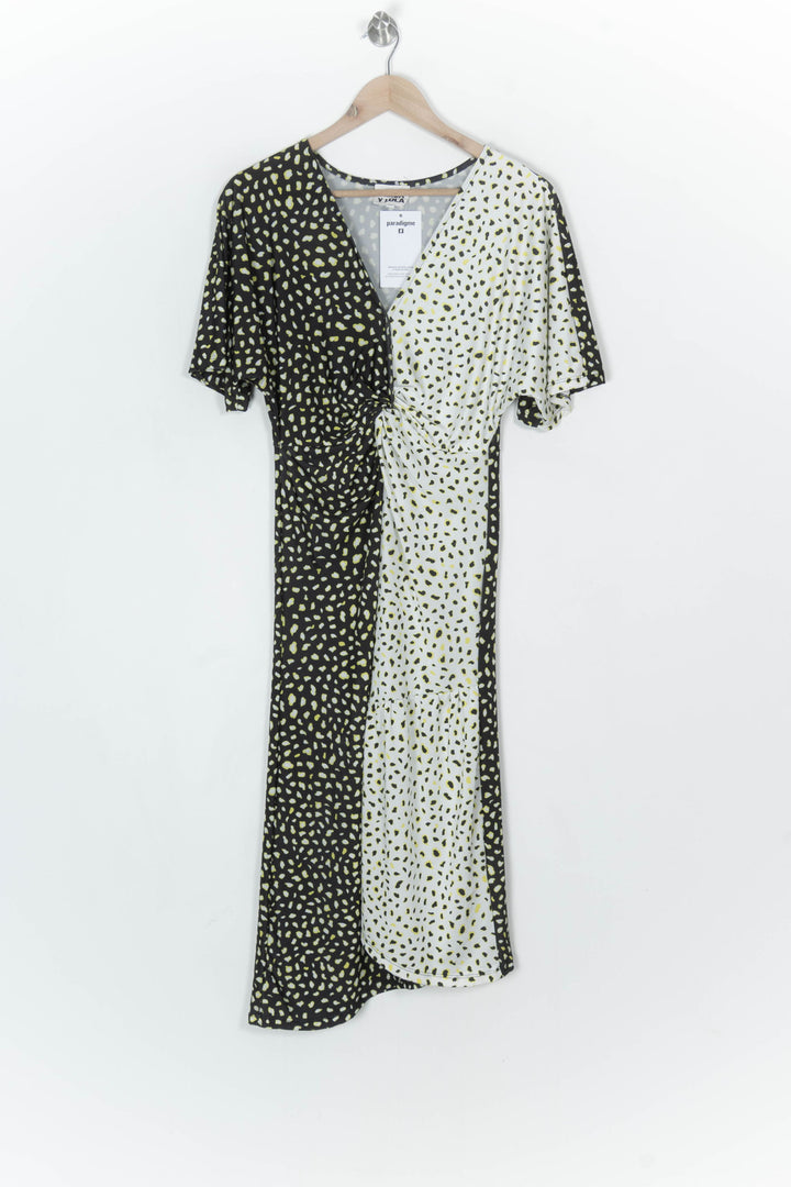 Robe Midi Noire et Blanche - Taille XS/34 de la marque Bimba y Lola | PARAD124298 - Vendu par Paradigme - Image 2