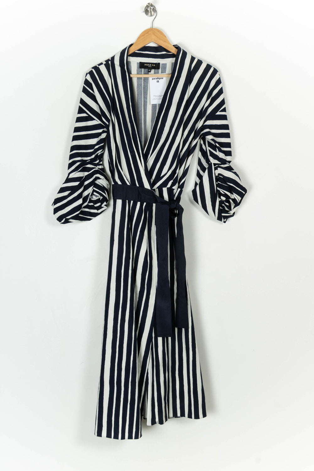Robe Longue Bleu Marine et Blanche - Taille XL/42 de la marque Paule Ka | PARAD124301 - Vendu par Paradigme - Image 2