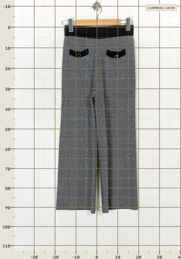 Pantalon Gris et Noir - Taille S/36 de la marque Rodier | PARAD124305 - Vendu par Paradigme - Image 4
