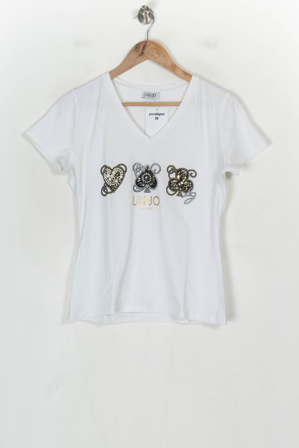 Tee-Shirt Blanc - Taille M/38 de la marque Liu Jo | PARAD124308 - Vendu par Paradigme - Image 2