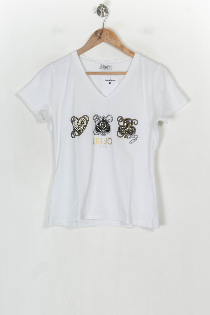Tee-Shirt Blanc - Taille M/38 de la marque Liu Jo | PARAD124308 - Vendu par Paradigme - Image 2