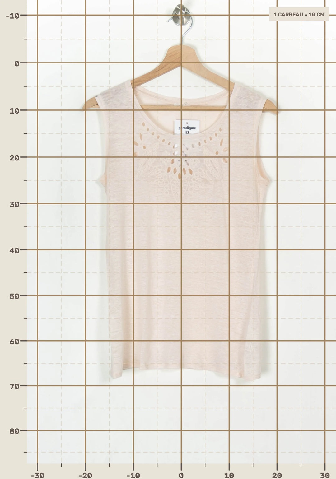 Débardeur Beige - Taille S/36 de la marque Pablo | PARAD124310 - Vendu par Paradigme - Image 4