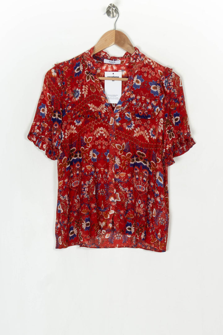Blouse Rouge et Bleue - Taille L/40 de la marque ZAPA | PARAD124312 - Vendu par Paradigme - Image 2