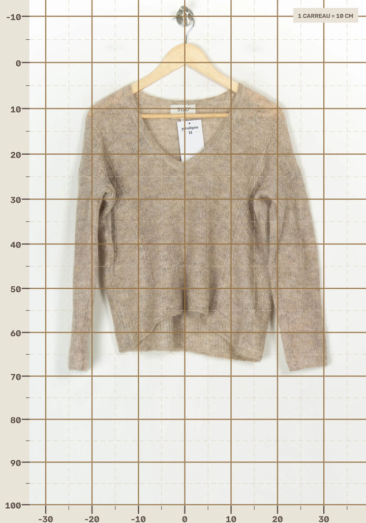 Pull Gris - Taille M/38 de la marque Sud express | PARAD124318 - Vendu par Paradigme - Image 4