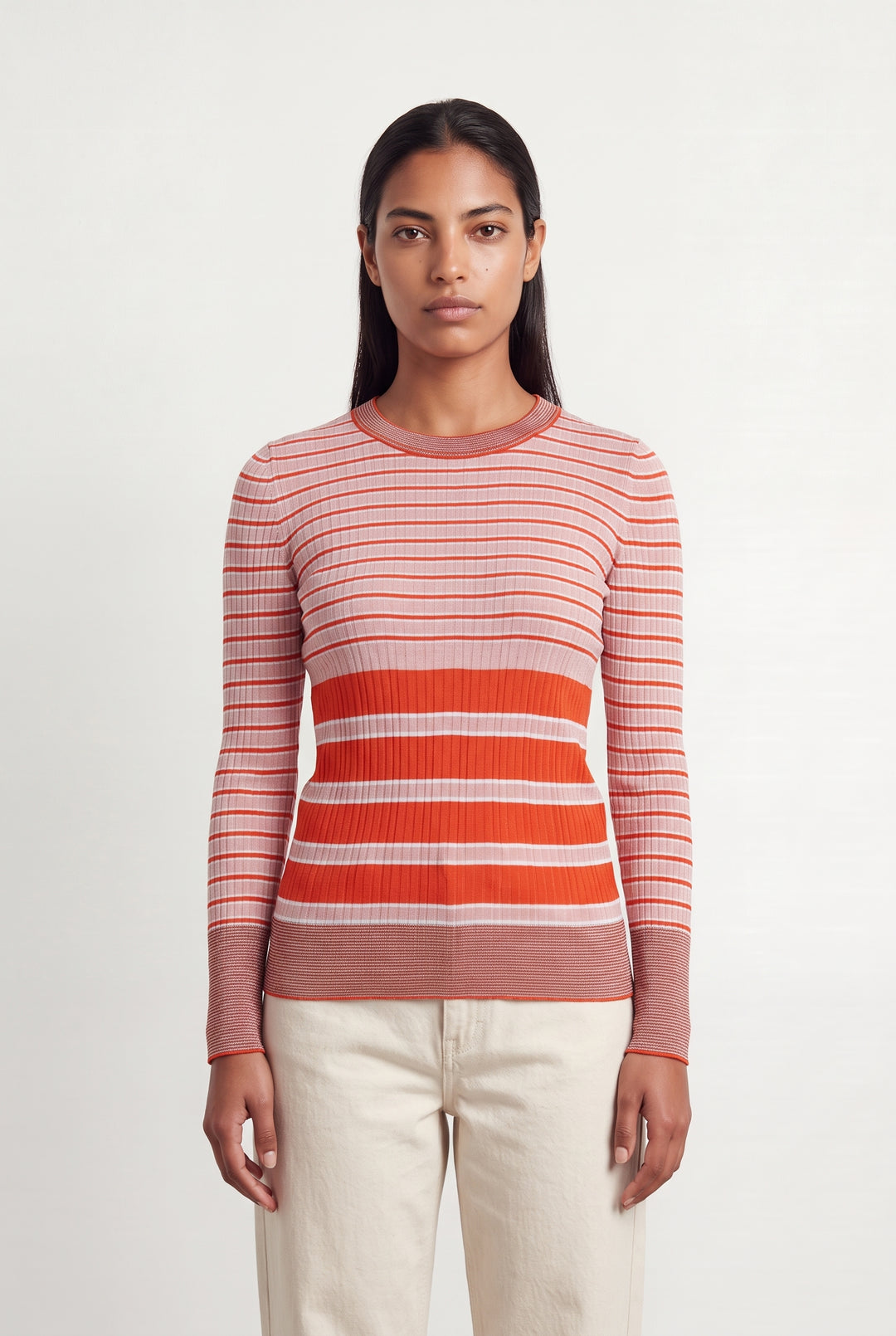 Pull Rose et Rouge - Taille L/40 de la marque Sandro | PARAD124319 - Vendu par Paradigme - Image 1