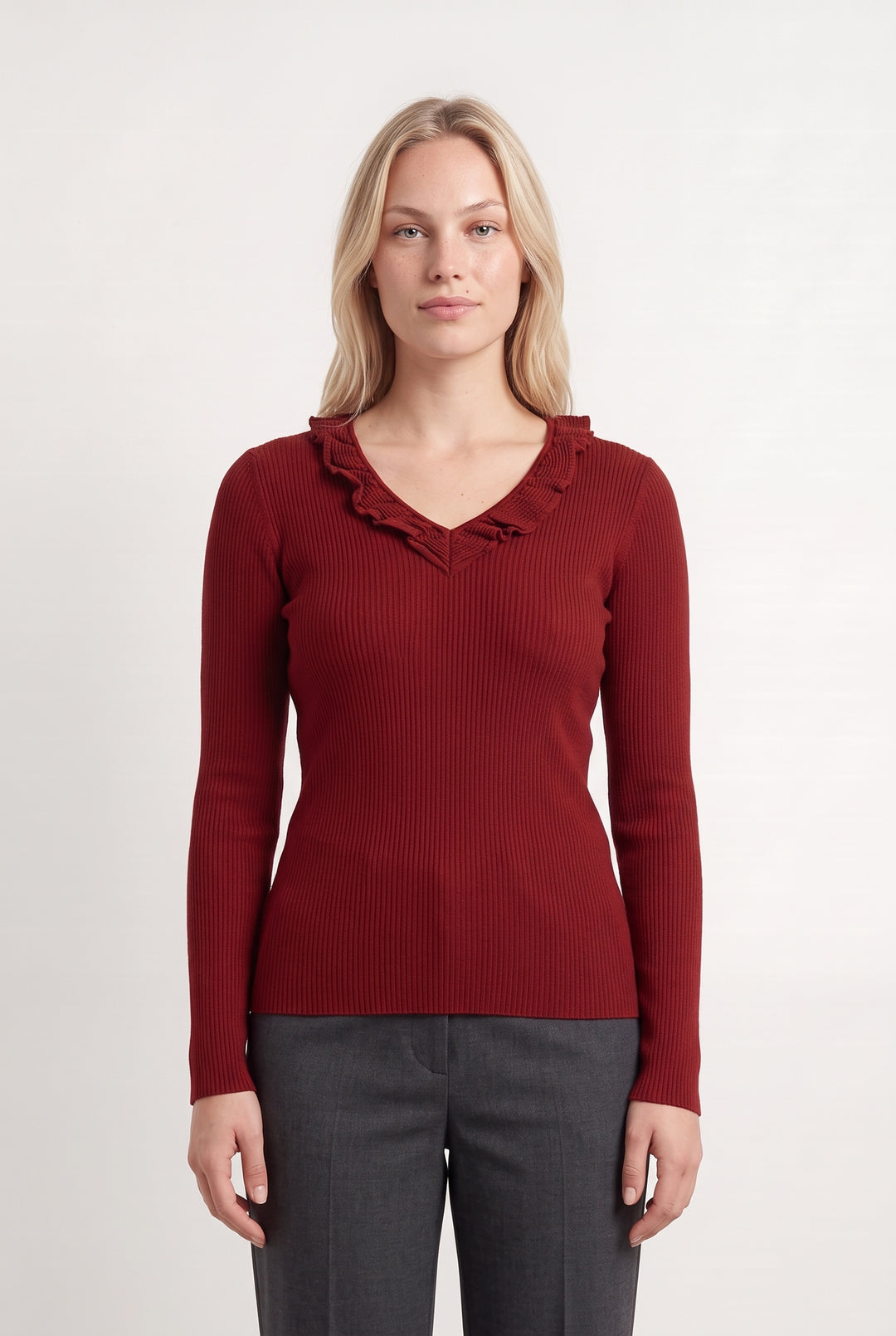 Pull Bordeaux - Taille L/40 de la marque Sandro | PARAD124320 - Vendu par Paradigme - Image 1
