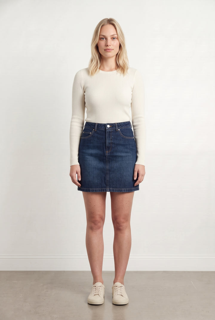 Jupe en Jean Bleue - Taille L/40 de la marque Petite Mendigote | PARAD124324 - Vendu par Paradigme - Image 1