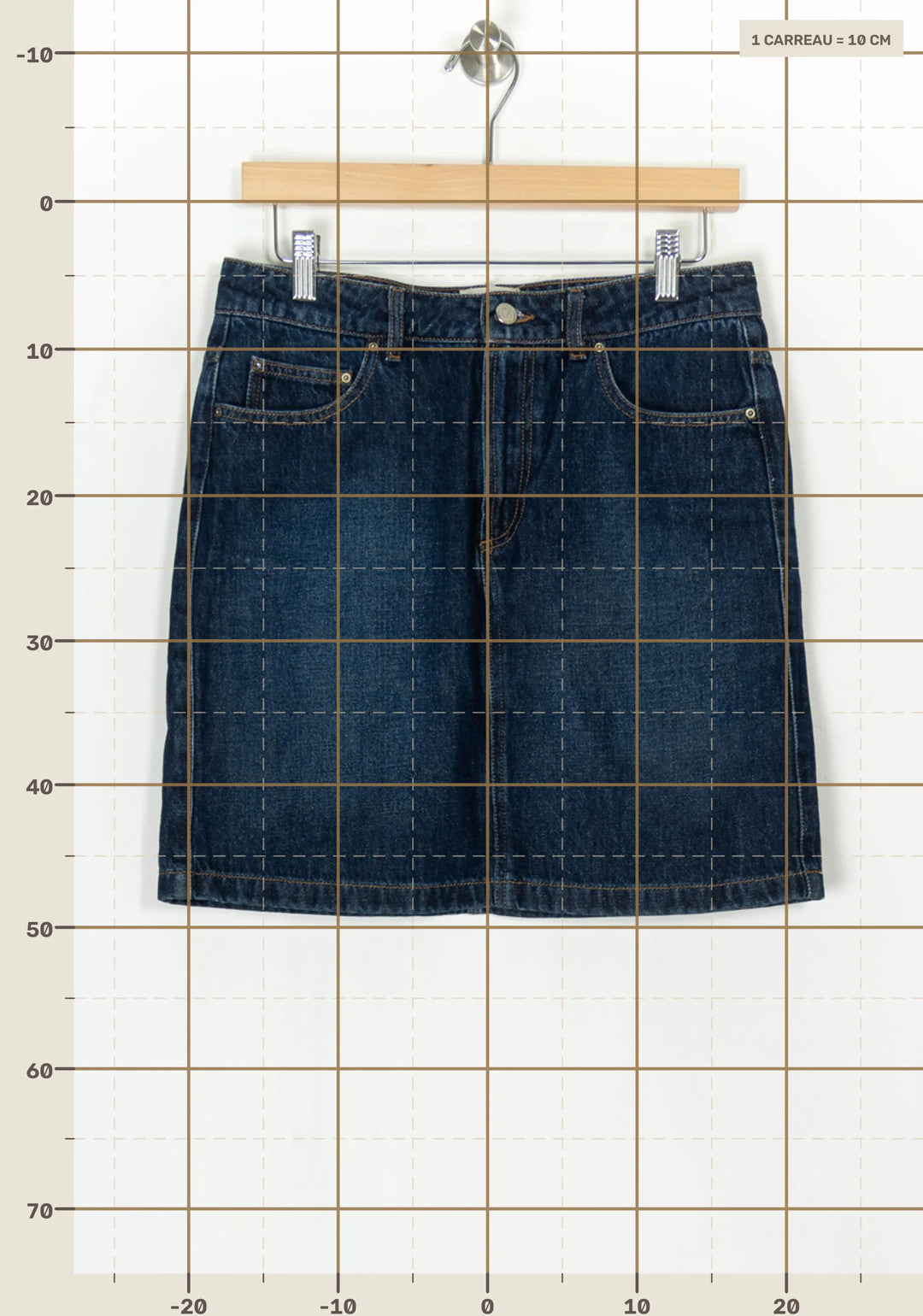 Jupe en Jean Bleue - Taille L/40 de la marque Petite Mendigote | PARAD124324 - Vendu par Paradigme - Image 4