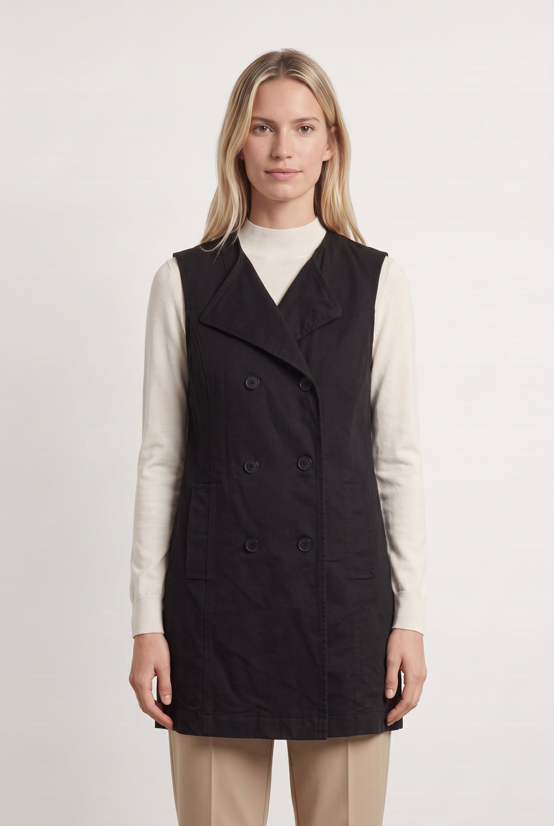 Gilet Sans Manches Noir - Taille S/36 de la marque Comptoir des Cotonniers | PARAD124328 - Vendu par Paradigme - Image 1