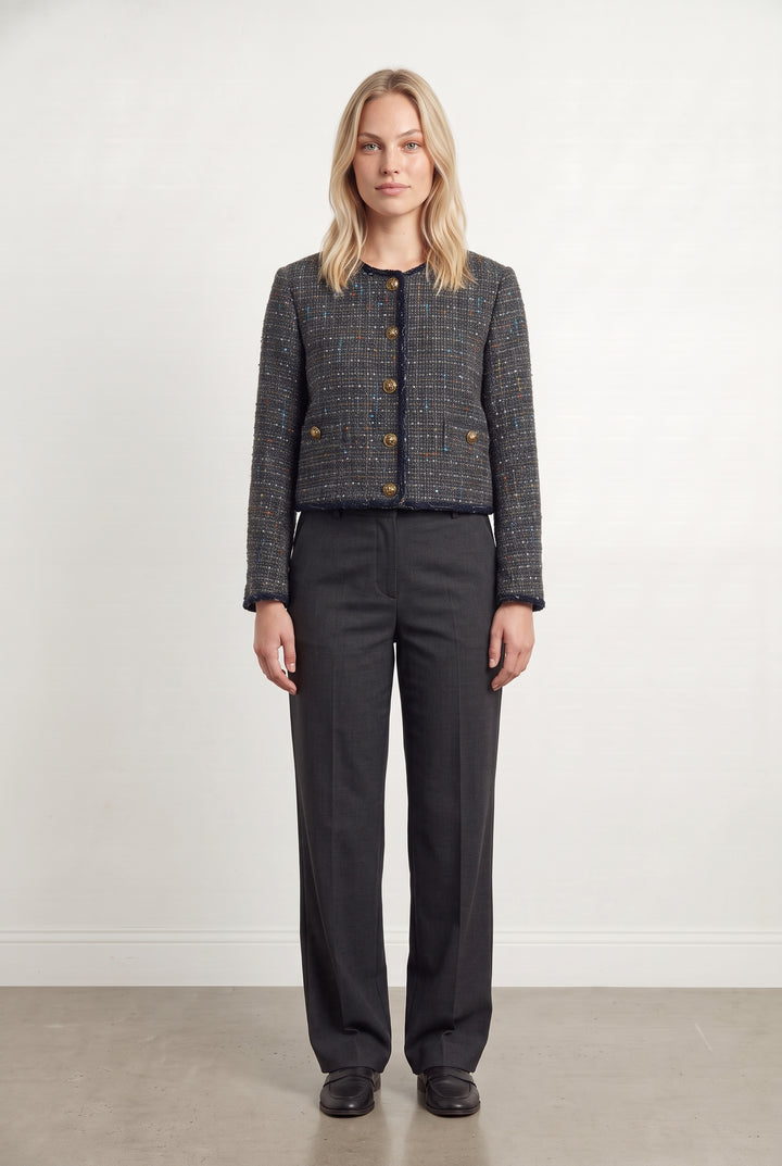 Veste Grise - Taille L/40 de la marque Sandro | PARAD124329 - Vendu par Paradigme - Image 1