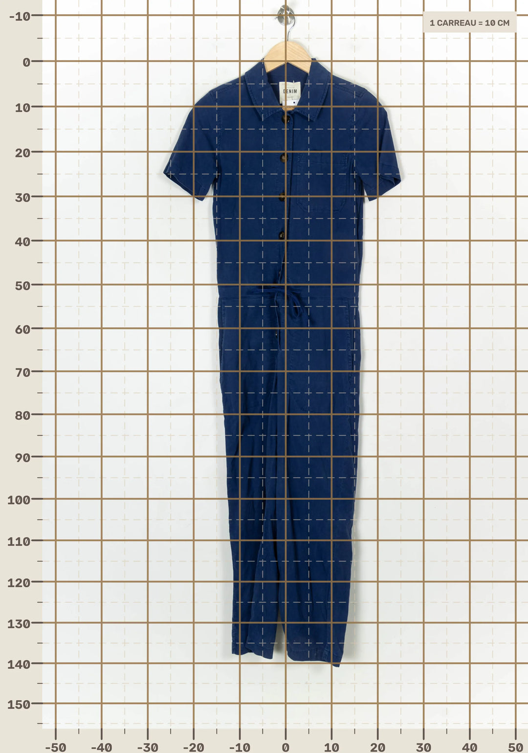 Combinaison Bleue
 - Taille XS/34 de la marque Sézane | PARAD124335 - Vendu par Paradigme - Image 4