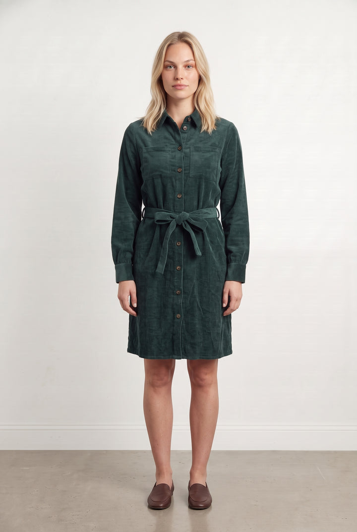 Robe Chemise Verte - Taille L/40 de la marque La Fée Maraboutée | PARAD124336 - Vendu par Paradigme - Image 1