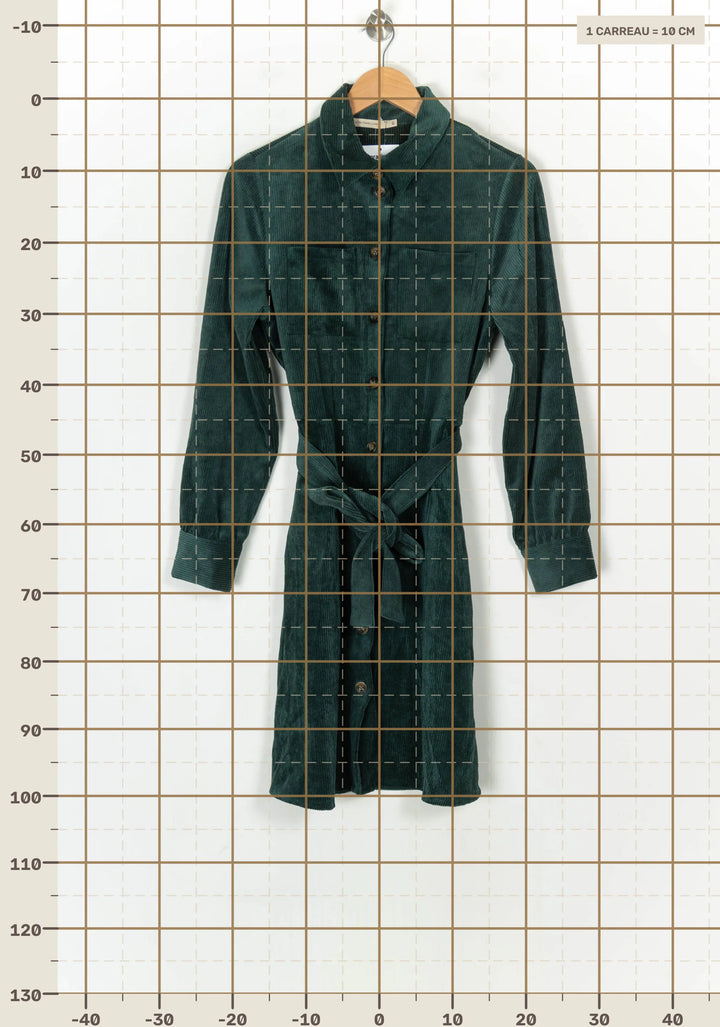 Robe Chemise Verte - Taille L/40 de la marque La Fée Maraboutée | PARAD124336 - Vendu par Paradigme - Image 4
