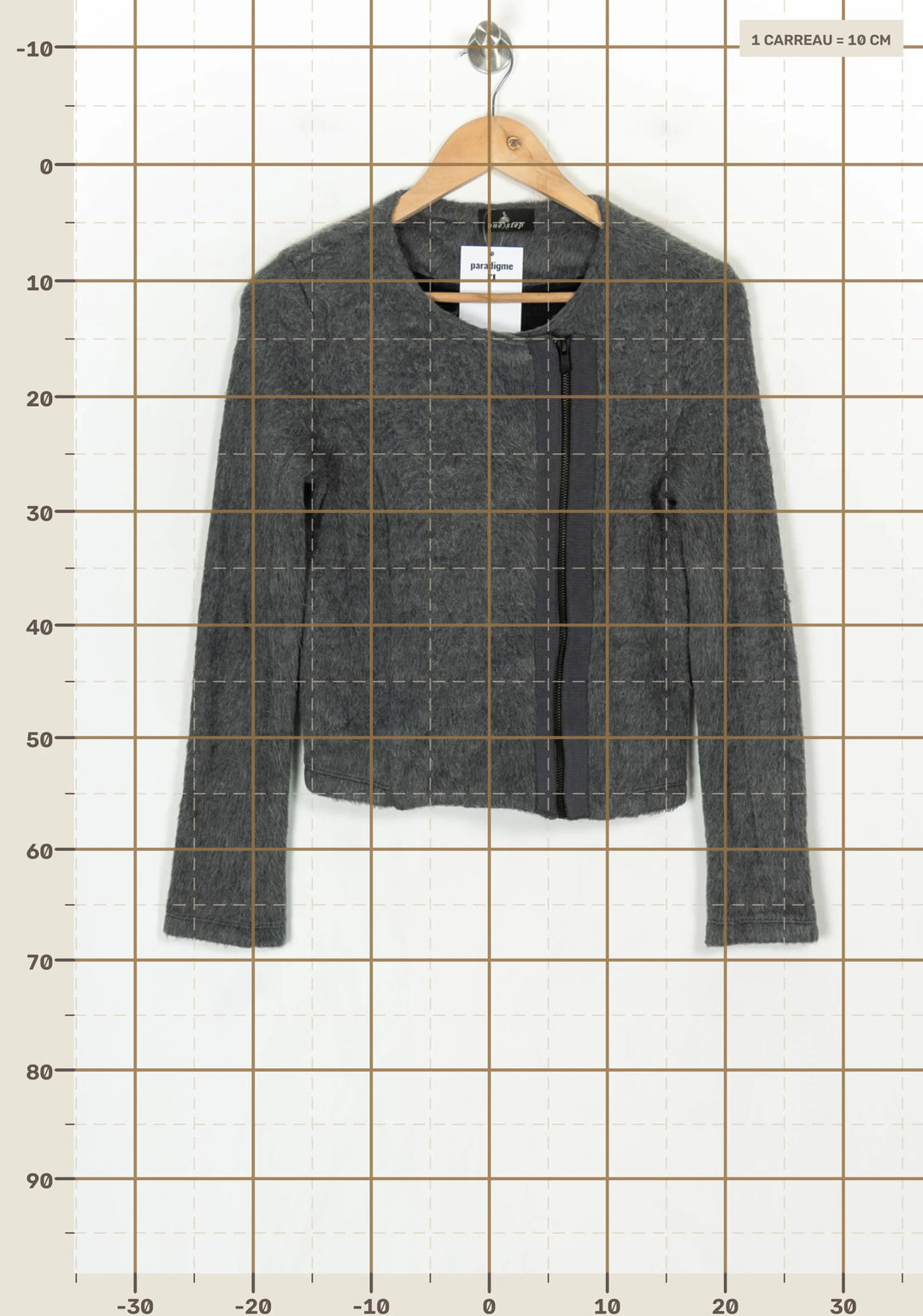 Veste Zippée Grise - Taille L/40 de la marque One Step | PARAD124337 - Vendu par Paradigme - Image 4