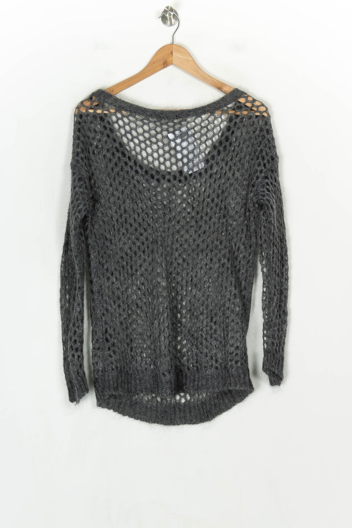Pull ajouré gris foncé - Taille XL/42 de la marque IKKS | PARAD124338 - Vendu par Paradigme - Image 5