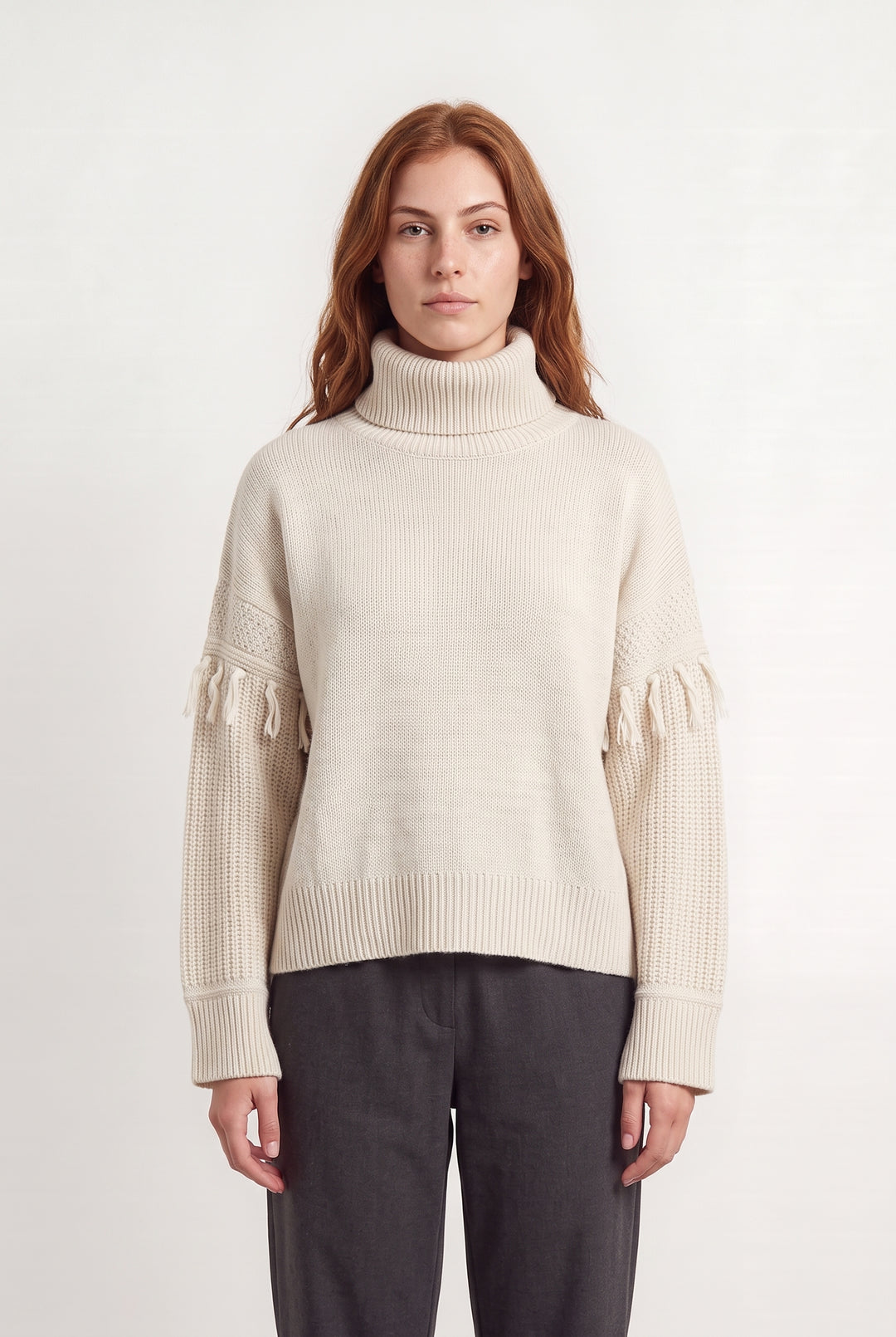 Pull À Col Roulé Beige - Taille M/38 de la marque La Fée Maraboutée | PARAD124340 - Vendu par Paradigme - Image 1