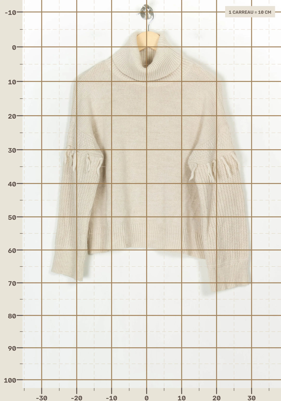 Pull À Col Roulé Beige - Taille M/38 de la marque La Fée Maraboutée | PARAD124340 - Vendu par Paradigme - Image 4