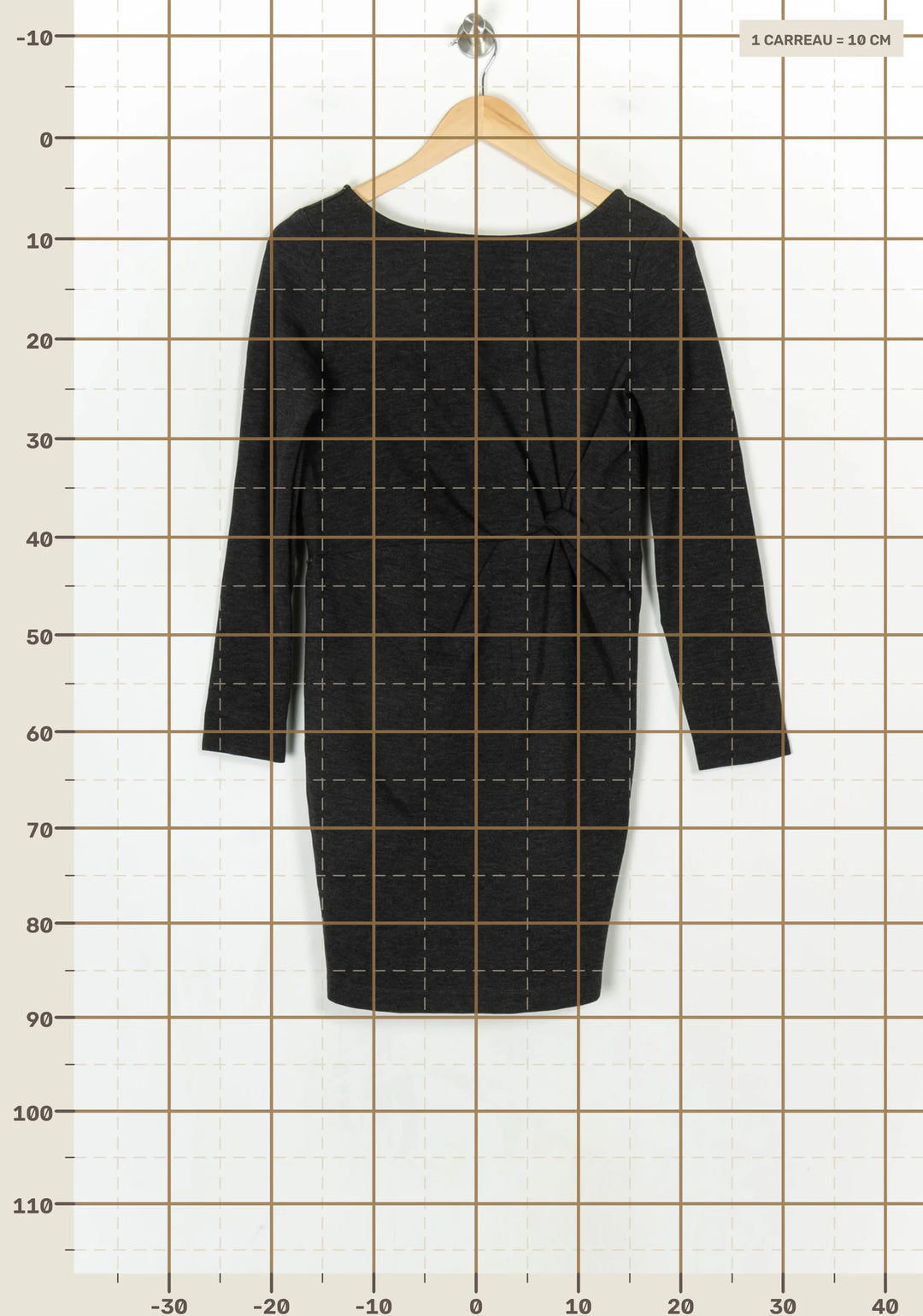 Robe Courte Grise - Taille M/38 de la marque IKKS | PARAD124341 - Vendu par Paradigme - Image 4