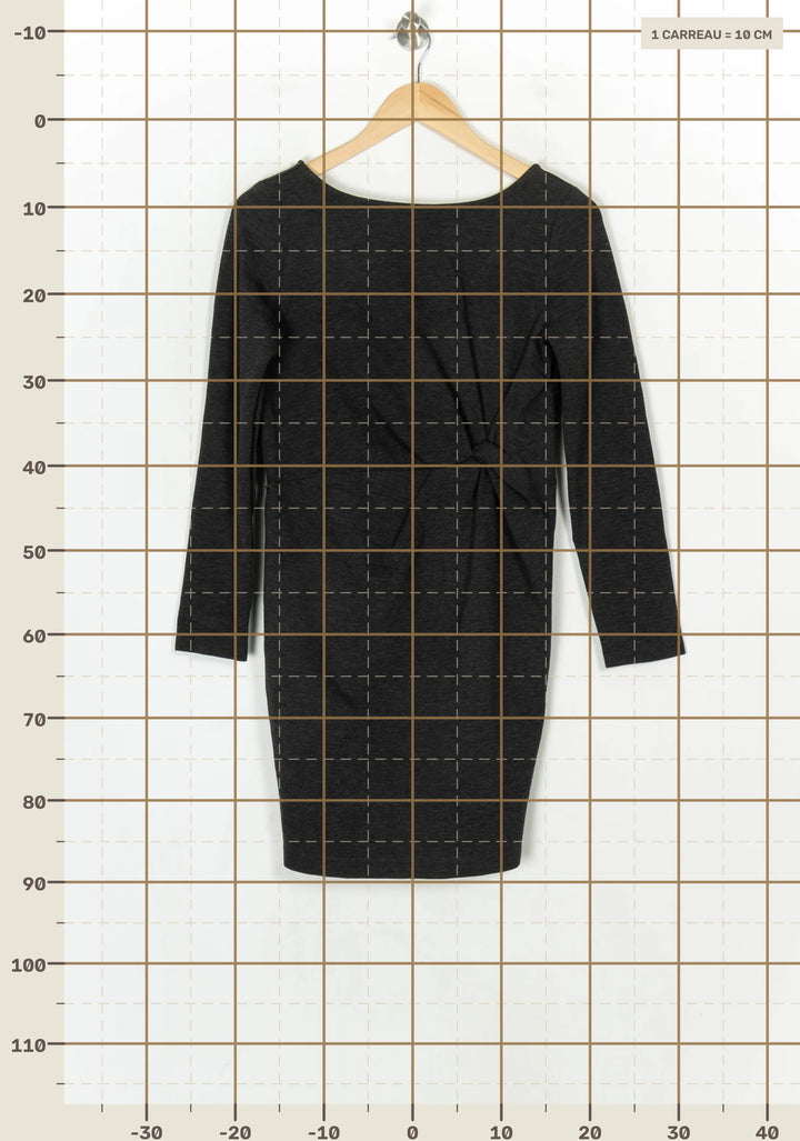 Robe Courte Grise - Taille M/38 de la marque IKKS | PARAD124341 - Vendu par Paradigme - Image 4