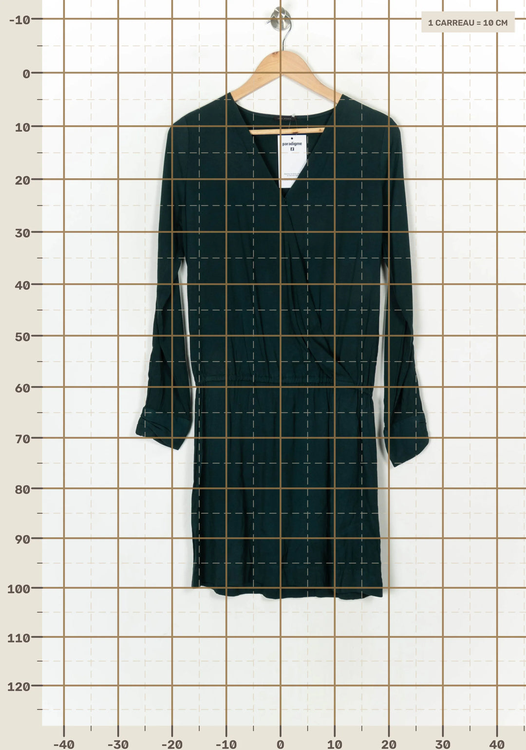 Robe Midi Verte - Taille M/38 de la marque IKKS | PARAD124342 - Vendu par Paradigme - Image 4