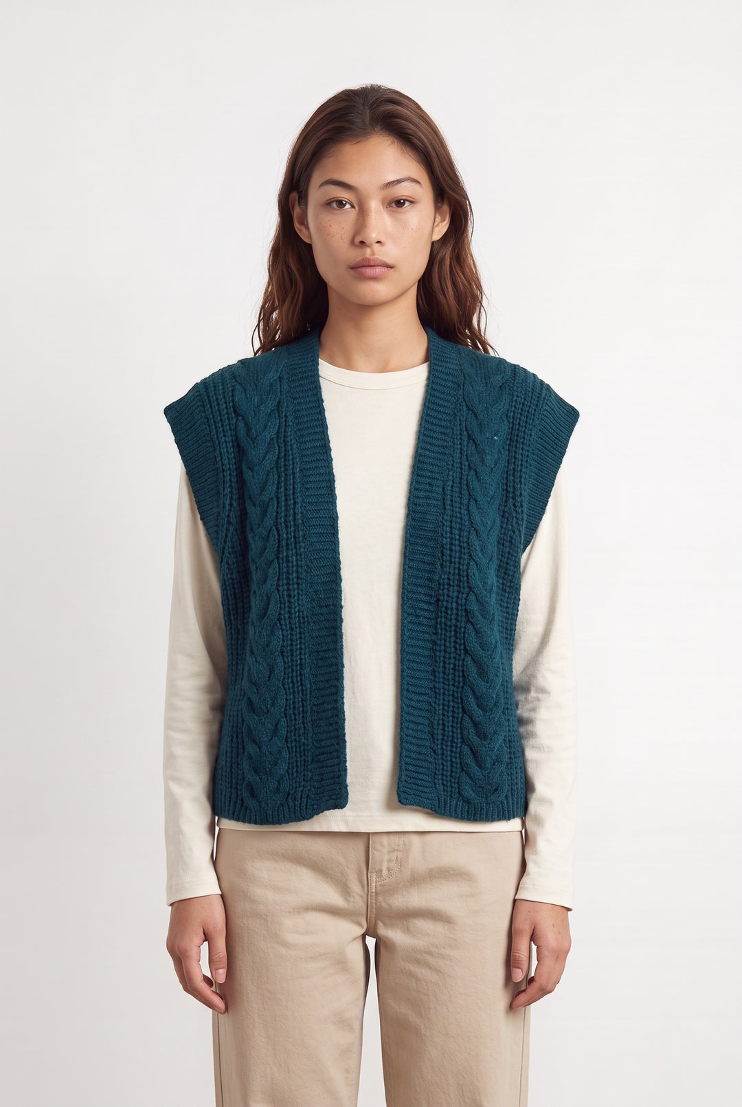 Gilet Sans Manches Bleu - Taille S/36 de la marque La Fée Maraboutée | PARAD124344 - Vendu par Paradigme - Image 1