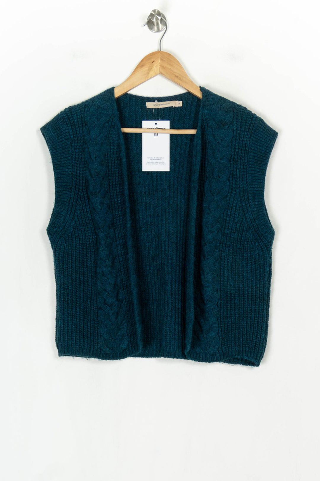 Gilet Sans Manches Bleu - Taille S/36 de la marque La Fée Maraboutée | PARAD124344 - Vendu par Paradigme - Image 2