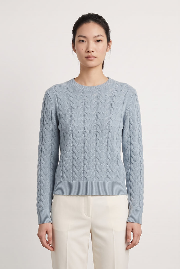 Pull Torsadé Bleu - Taille S/36 de la marque Max Mara | PARAD124345 - Vendu par Paradigme - Image 1