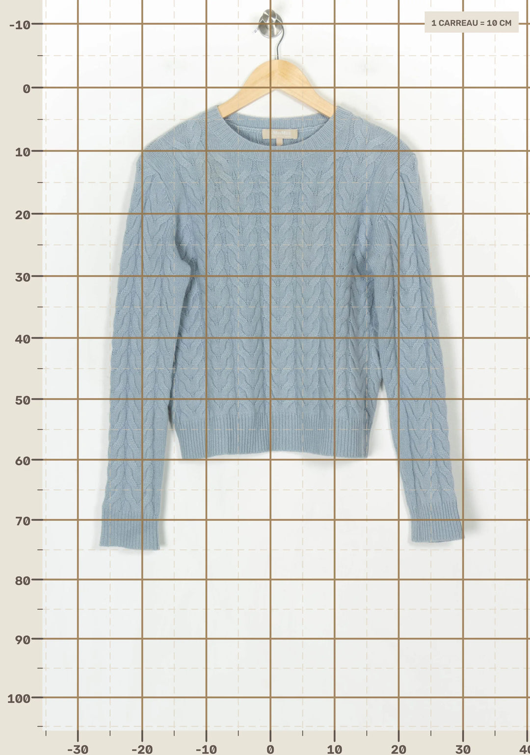 Pull Torsadé Bleu - Taille S/36 de la marque Max Mara | PARAD124345 - Vendu par Paradigme - Image 4
