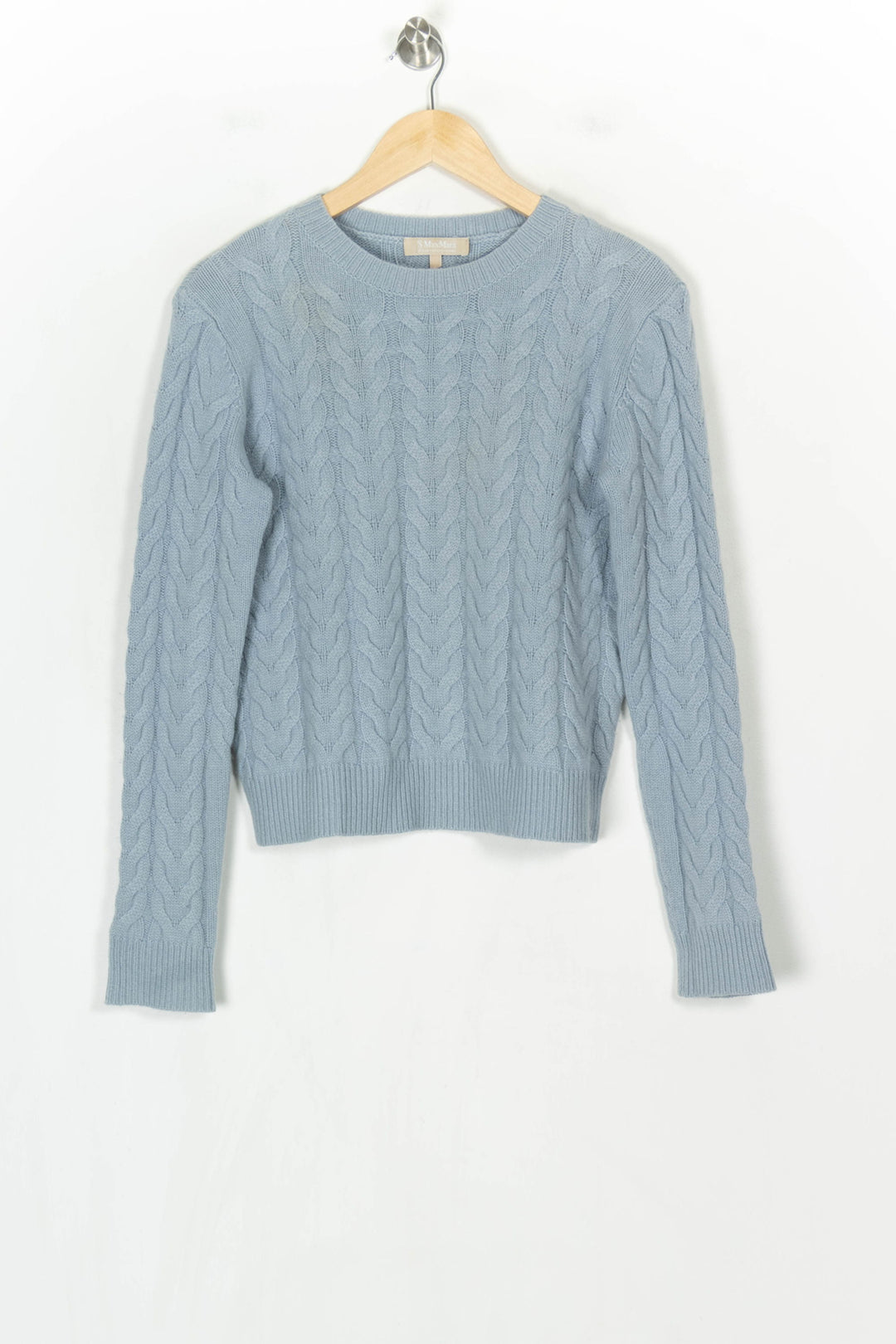 Pull Torsadé Bleu - Taille S/36 de la marque Max Mara | PARAD124345 - Vendu par Paradigme - Image 2