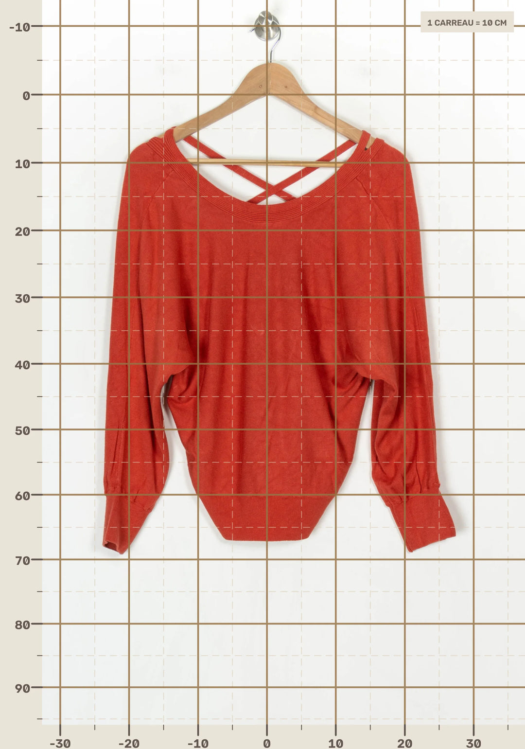 Pull Orange - Taille S/36 de la marque La Fée Maraboutée | PARAD124347 - Vendu par Paradigme - Image 4