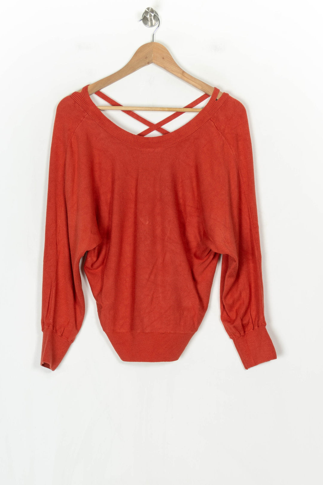 Pull Orange - Taille S/36 de la marque La Fée Maraboutée | PARAD124347 - Vendu par Paradigme - Image 2